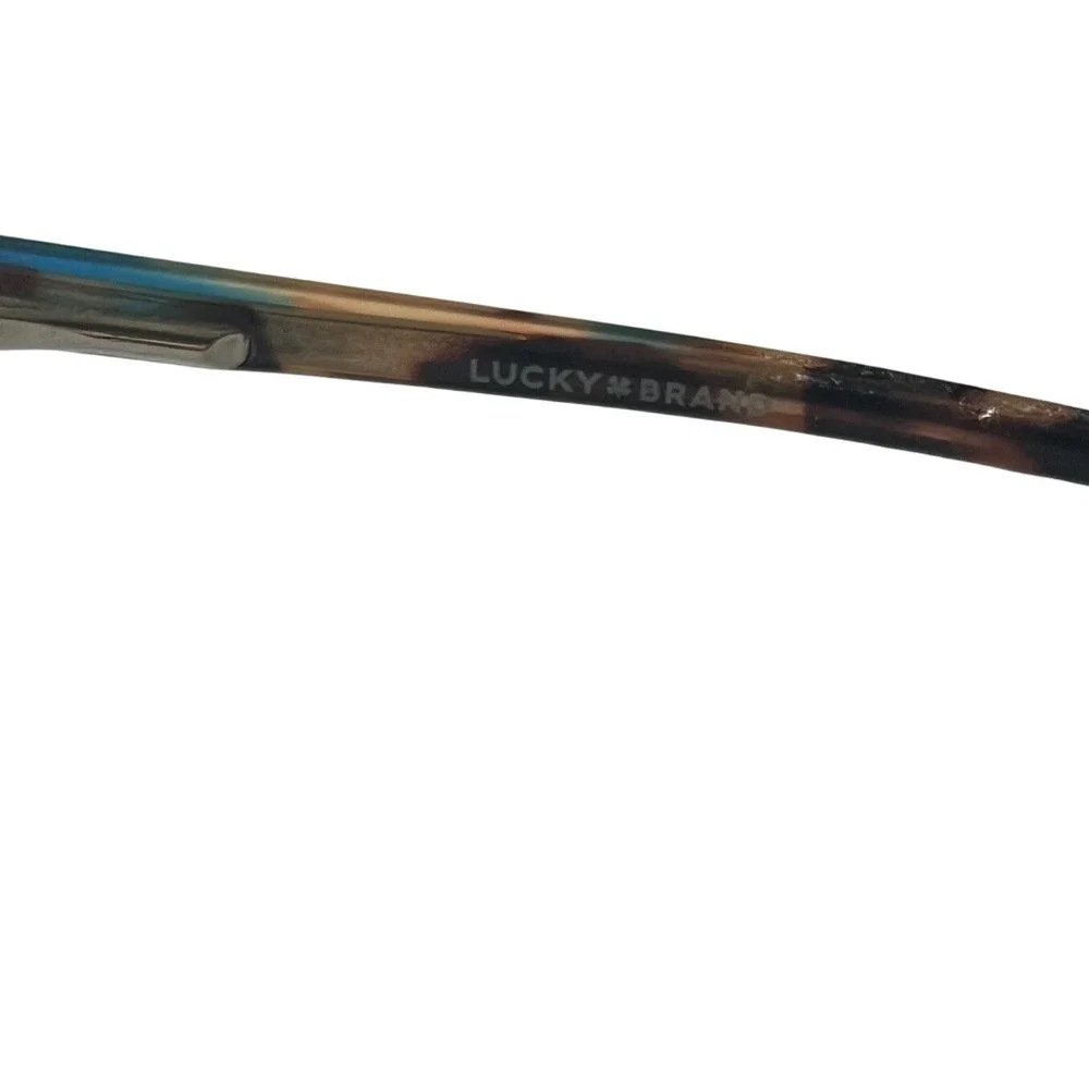 Lucky Brand D509 Black Teal Tortoise Shell Eyeglasses Frames 54-17-135